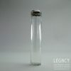 Late 19th Century Cut Glass Vanity Bottle with Silver Coloured Metal Lid