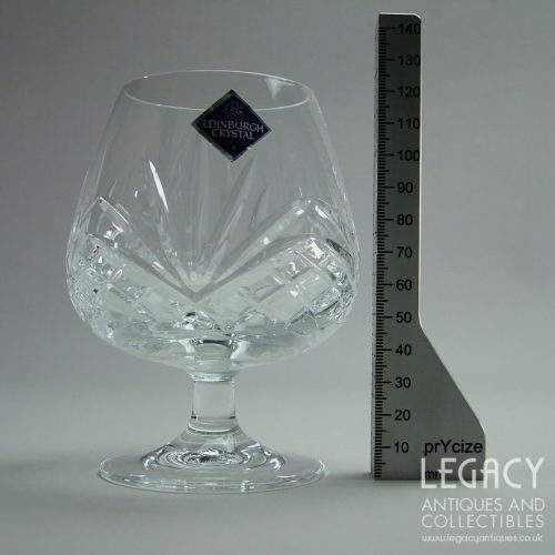 Edinburgh Crystal ‘Kinross’ Design Lead Crystal Brandy Glass with Original Sticker