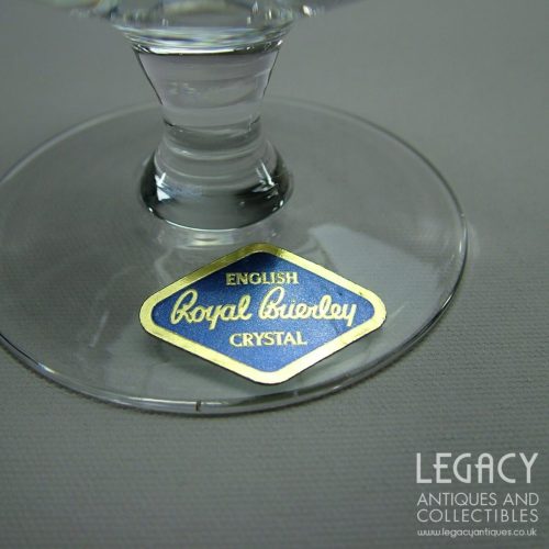 Royal Brierley 'Bruce' Design 12oz Lead Crystal Brandy Glass No. 1463 with Original Sticker