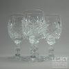 Set of Four Webb Continental 'Oxford' Design Lead Crystal Claret Wine Glasses