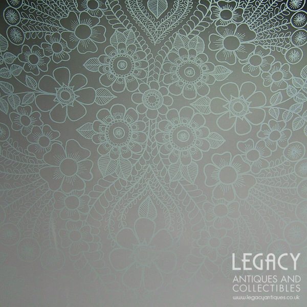Chance Glass ‘Filigree’ Design Oval Platter with Original Sticker