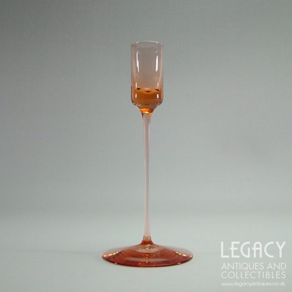 Wedgwood Glass ‘Sandringham’ Design Medium Candleholder RSW22/2 in Topaz