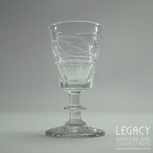 Set of Eight Georgian Anglo-Irish Bucket Bowled Port Wine Glasses c.1820