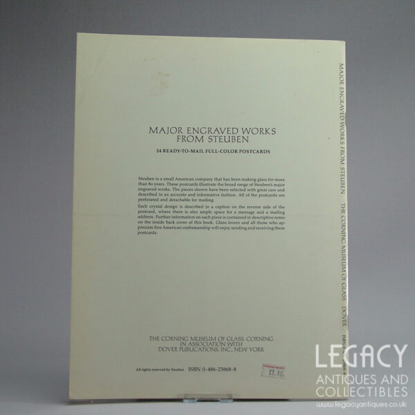 ‘Major Engraved Works of Steuben’ Book of 24 Full-Colour Postcards c.1980s