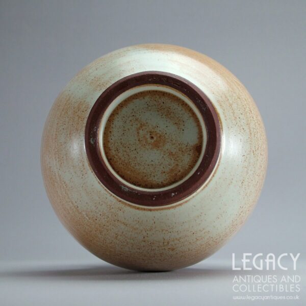 Barbara Winrow Pottery Potpourri or Candleholder with Floral Design c.1970s