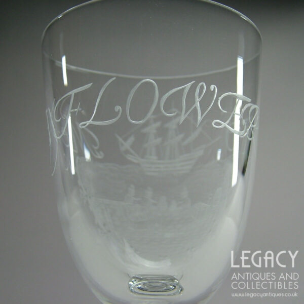 Thomas Webb 'Mayflower 70' Ltd Edition Commemorative Lead Crystal Goblet in Original Box