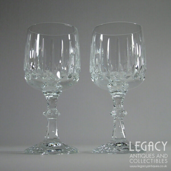 Pair of Cristallerie Zwiesel ‘Tango’ Design Lead Crystal Large Wine Glasses