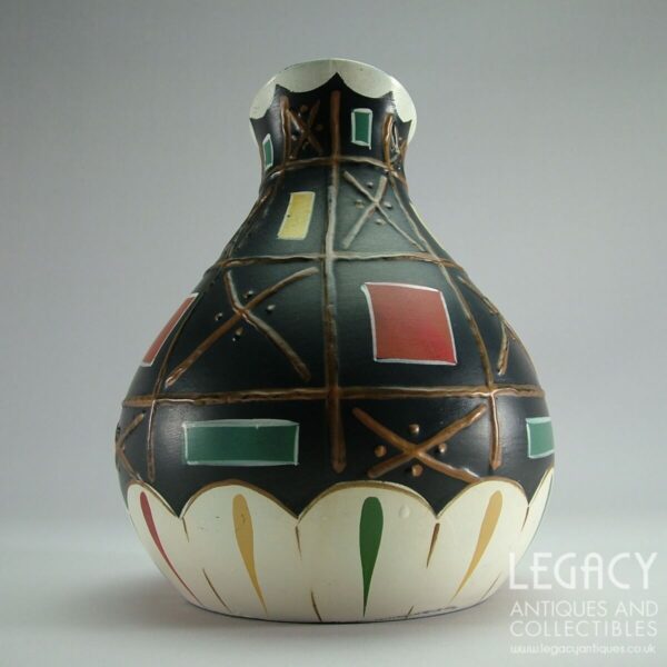 Brentleigh Ware ‘Tora’ Design Gourd Shaped Abstract Ceramic Flower Vase c.1950s