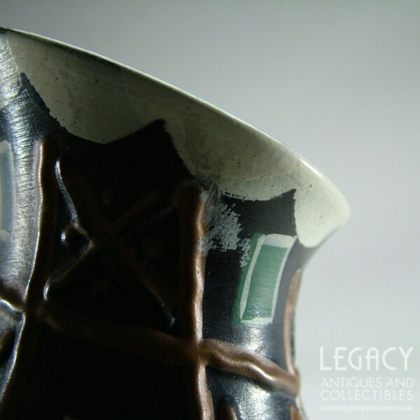 Brentleigh Ware ‘Tora’ Design Gourd Shaped Abstract Ceramic Flower Vase c.1950s