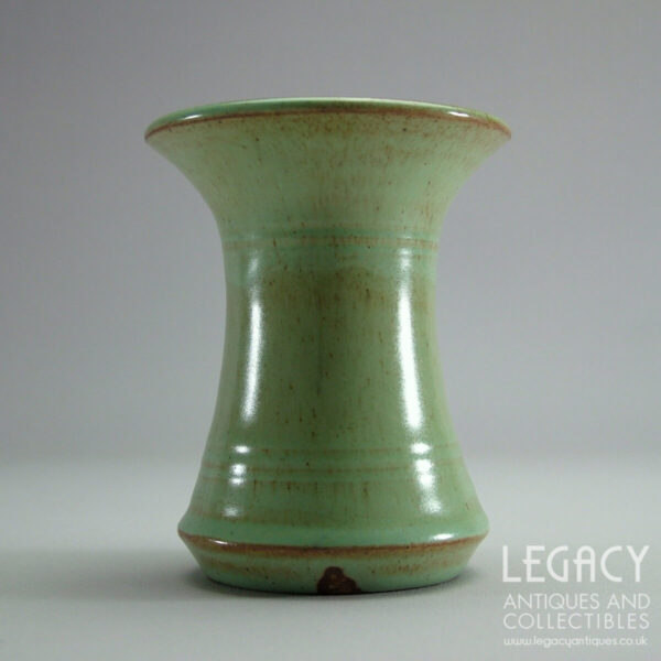 St Nectans Pottery Small Earthenware Posy Vase in Green No. 26