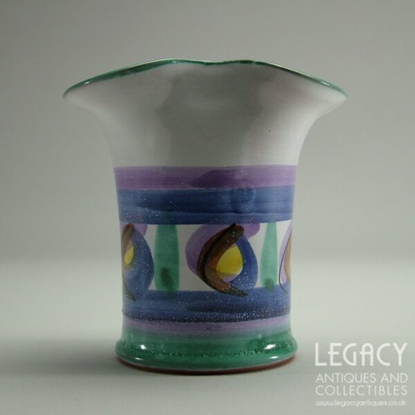 Tintagel Pottery Posy Vase with Hand-painted ‘Dragon’s Eye’ Motif