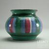 Tintagel Pottery Short Posy Vase with Hand-painted Striped Motif