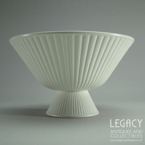 Wedgwood of Etruria Flared Ceramic Pedestal Bowl in White