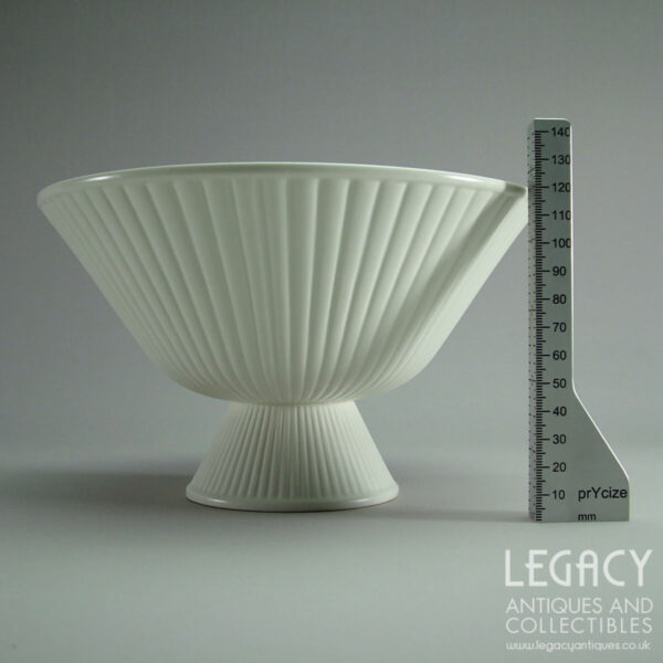 Wedgwood of Etruria Flared Ceramic Pedestal Bowl in White