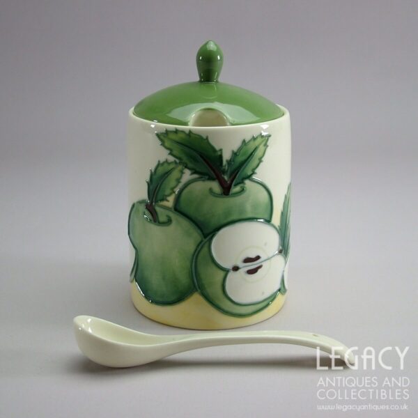 Old Tupton Ware Ceramic Apple Sauce Pot with Spoon in Original Box