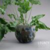Wendy Green Studio Pottery Jardinière or Cachepot with Abstract Blue and Grey Glaze