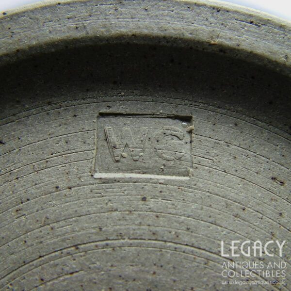Wendy Green Studio Pottery Jardinière or Cachepot with Abstract Blue and Grey Glaze