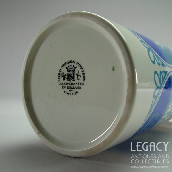 Lord Nelson Pottery Large 'Icing Sugar' Lidded Canister in Blue c.1960s