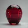 Whitefriars Glass Ovoid Optic Flower Vase No. 9585 in Ruby